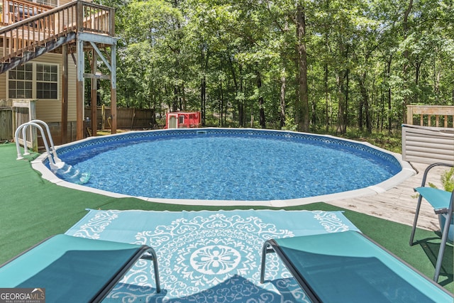 230 Hannah Dr, Colbert, GA 30628 - outdoor pool featuring a deck