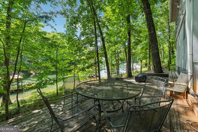 3644 Bert Dr, Gainesville, GA 30506 - wooden deck with outdoor dining space