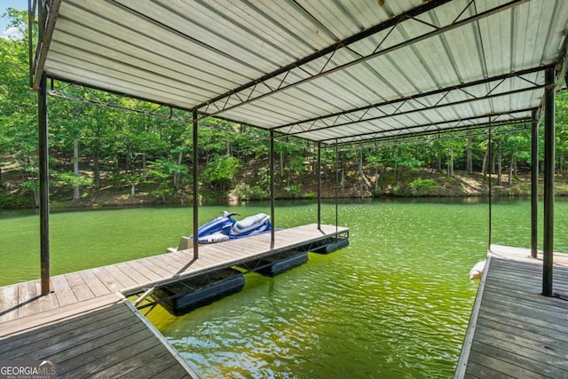 3644 Bert Dr, Gainesville, GA 30506 - dock area featuring a water view and view of wooded area