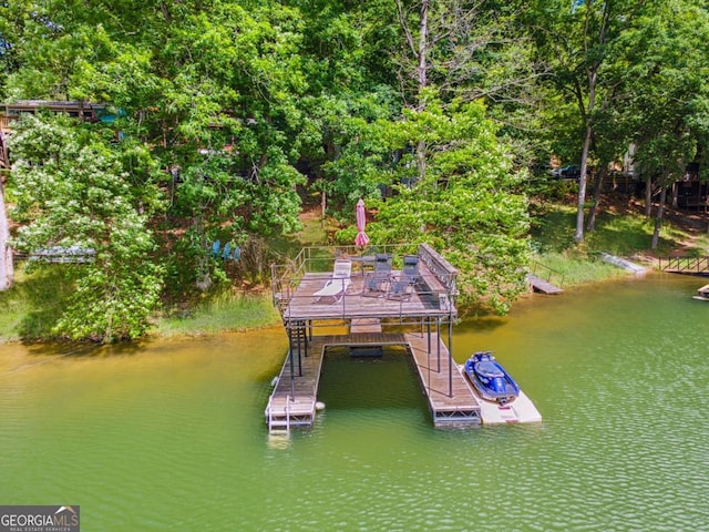 3644 Bert Dr, Gainesville, GA 30506 - dock area featuring a water view