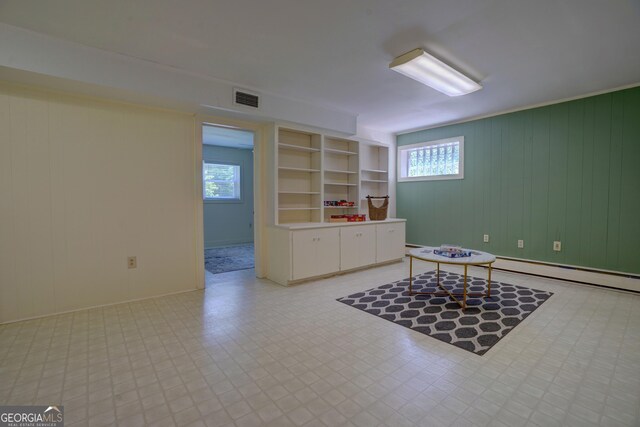 5 Hillcroft Dr NE, Rome, GA 30161 - rec room featuring a baseboard radiator and light floors