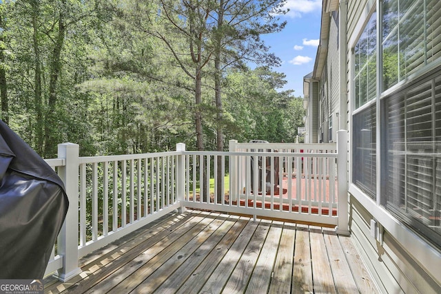 508 Las Brasis Ct, Peachtree City, GA 30269 - view of wooden terrace