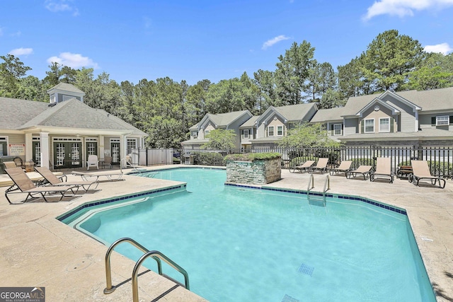 508 Las Brasis Ct, Peachtree City, GA 30269 - community pool featuring a patio