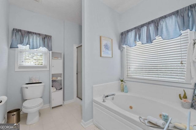 3027 Biltmore Woods Dr, Buford, GA 30519 - full bath with a whirlpool tub, toilet, a shower stall, and baseboards