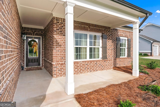 2036 Jefferson Hall Dr, Monroe, GA 30656 - entrance to property with brick siding and a porch