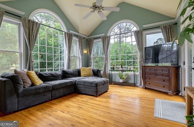 405 Woodbrook Way, Lawrenceville, GA 30043 - sunroom featuring vaulted ceiling, wood finished floors, and healthy amount of natural light