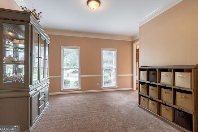 405 Woodbrook Way, Lawrenceville, GA 30043 - carpeted empty room with ornamental molding and baseboards