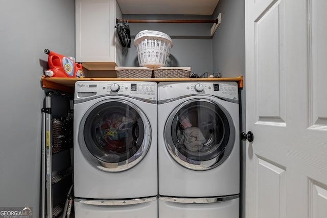 405 Woodbrook Way, Lawrenceville, GA 30043 - washroom featuring washing machine and clothes dryer and cabinet space