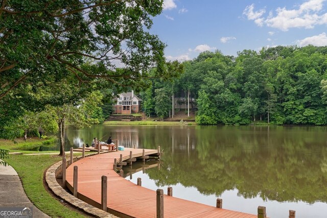 405 Woodbrook Way, Lawrenceville, GA 30043 - dock area featuring a water view