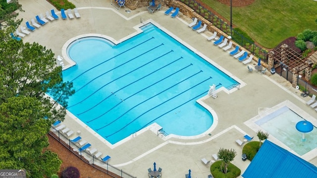 405 Woodbrook Way, Lawrenceville, GA 30043 - aerial view of a pool