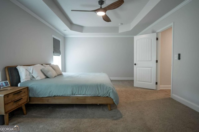 35 Westwood St, Danielsville, GA 30633 - bedroom featuring a raised ceiling, carpet flooring, baseboards, and ceiling fan