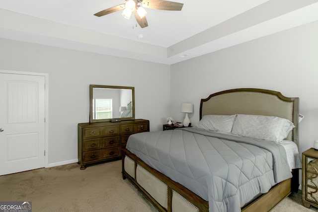 1243 Polk Xing, Mcdonough, GA 30252 - bedroom featuring light colored carpet and a ceiling fan