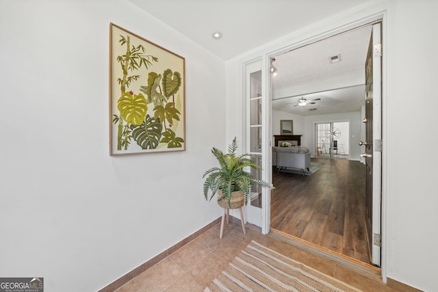 4941 Lighthouse Pointe, Acworth, GA 30101 - corridor featuring baseboards, recessed lighting, and tile patterned floors
