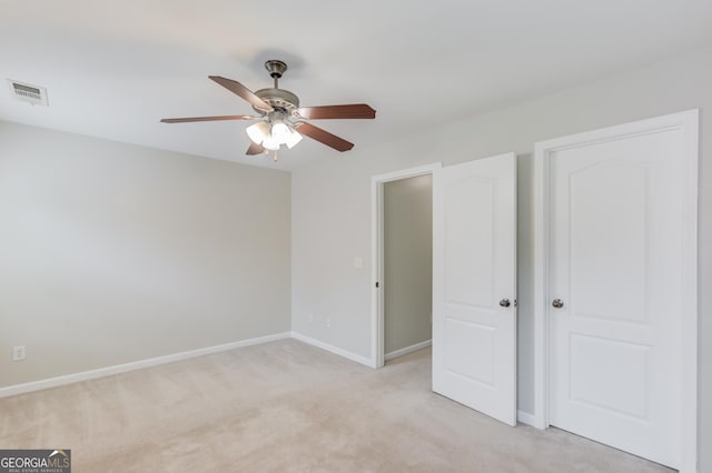 2725 Sedgeview Way, Buford, GA 30519 - unfurnished bedroom with light carpet, baseboards, and a ceiling fan