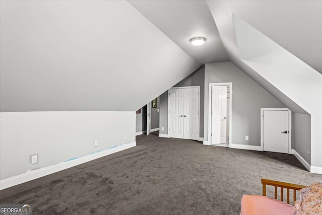 4251 Lantern Hill Dr, Dacula, GA 30019 - bonus room with carpet flooring, lofted ceiling, and baseboards