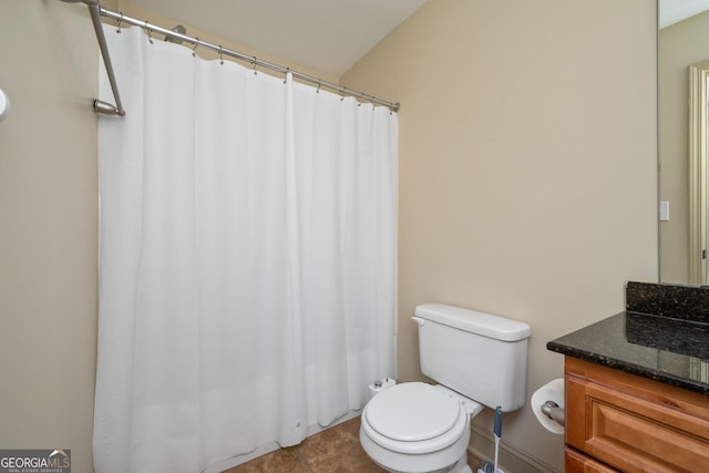 1523 Gadwall Way, Seneca, SC 29678 - bathroom with toilet, vanity, and a shower with shower curtain