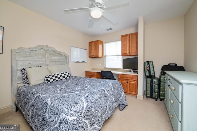1523 Gadwall Way, Seneca, SC 29678 - bedroom featuring light colored carpet and ceiling fan