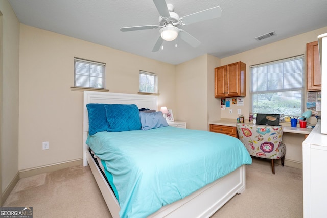 1523 Gadwall Way, Seneca, SC 29678 - bedroom featuring light carpet, ceiling fan, and baseboards