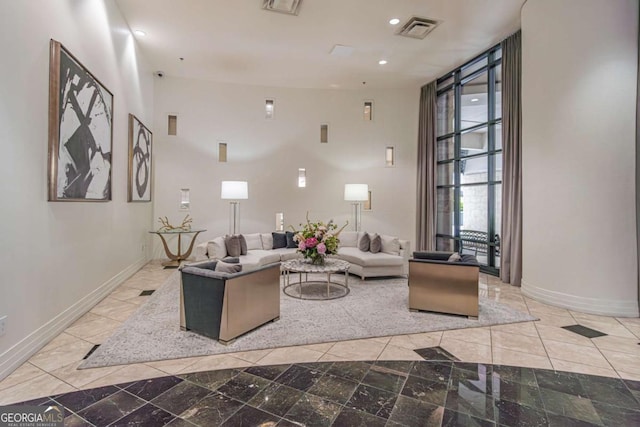 3040 Peachtree Rd NW Unit 1013, Atlanta, GA 30305 - common area with floor to ceiling windows and recessed lighting