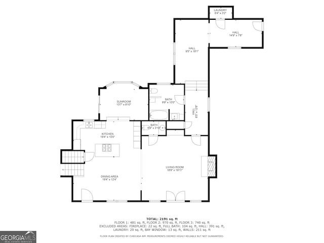 3140 Kipling Dr, Powder Springs, GA 30127 - view of floor plan / room layout