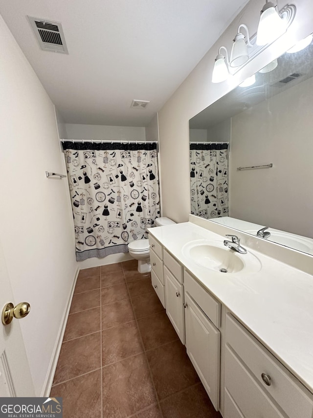 119 E Surry Ct, Athens, GA 30606 - full bathroom with vanity, tile patterned flooring, and curtained shower