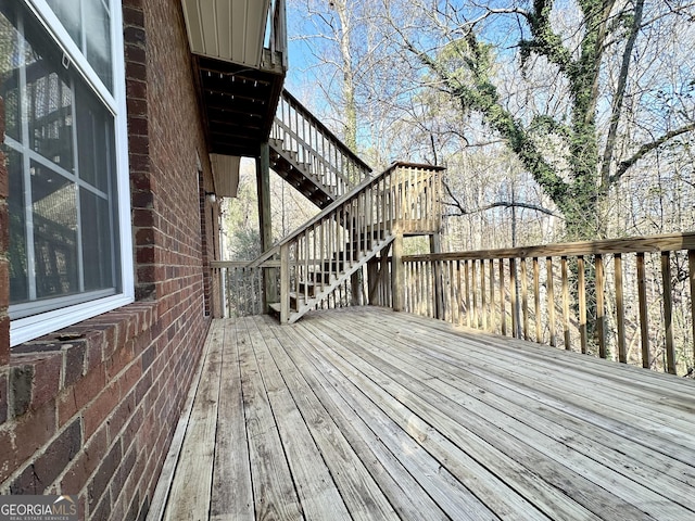 119 E Surry Ct, Athens, GA 30606 - wooden terrace with stairway