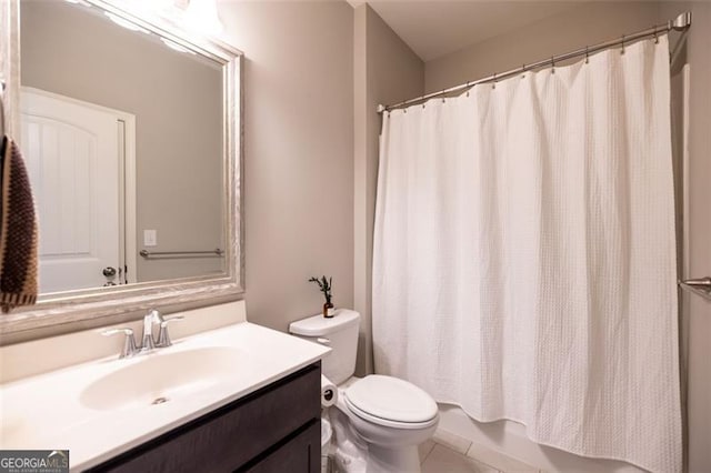 3589 Tamerton Trce, Buford, GA 30519 - full bathroom with vanity, toilet, and shower / tub combo