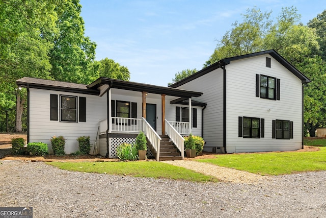 3142 Chamblee Gap Rd, Cumming, GA 30040 - view of front of home featuring a porch and a front yard