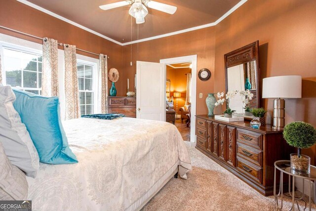 791 E Main St, Canton, GA 30114 - carpeted bedroom featuring ornamental molding