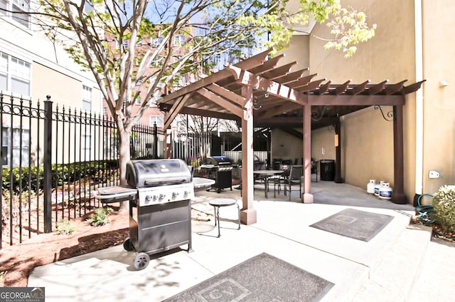800 Peachtree St NE Unit 1319, Atlanta, GA 30308 - view of patio featuring a grill and a pergola