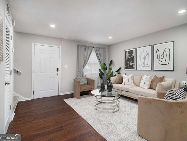 3149 Buford Hwy NE Unit 3, Brookhaven, GA 30329 - living room with wood finished floors, recessed lighting, and baseboards