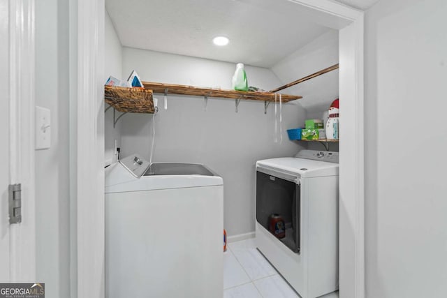 850 Long Branch Cir, Sugar Hill, GA 30518 - laundry room with washing machine and dryer and light tile patterned floors