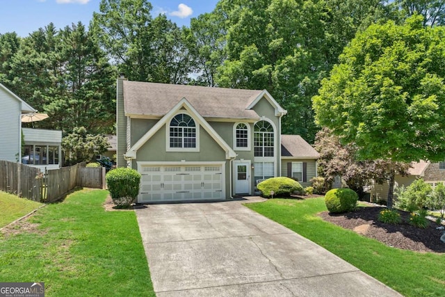 850 Long Branch Cir, Sugar Hill, GA 30518 - traditional home with driveway, a garage, stucco siding, a chimney, and roof with shingles