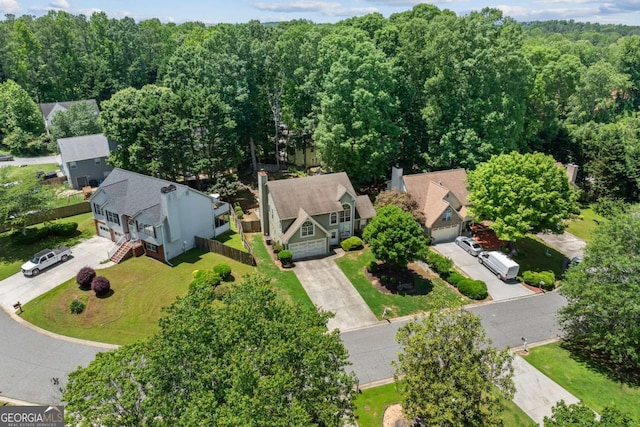 850 Long Branch Cir, Sugar Hill, GA 30518 - aerial view of a heavily wooded area