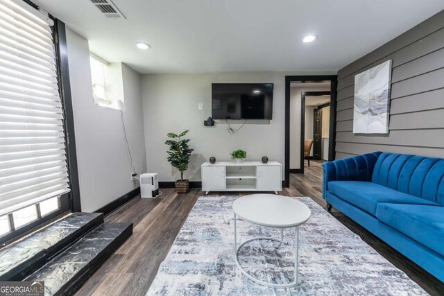 1764 Spring Ave, East Point, GA 30344 - living area with wood finished floors and recessed lighting