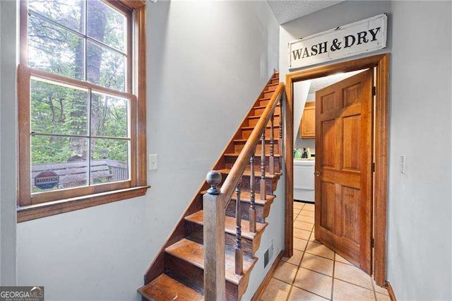 2041 Millspring Way NW, Kennesaw, GA 30152 - staircase with tile patterned flooring