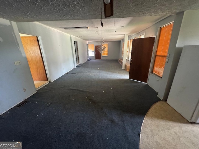 7782 Church St, Bartow, GA 30413 - corridor with carpet and a textured ceiling