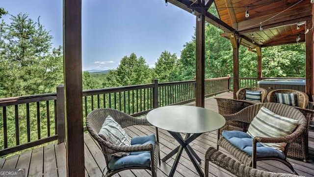 437 Spruce Cir Unit G, Mineral Bluff, GA 30559 - view of wooden terrace