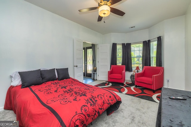 2689 Muskeg Ct SW, South Fulton, GA 30331 - bedroom with carpet floors, a ceiling fan, and baseboards