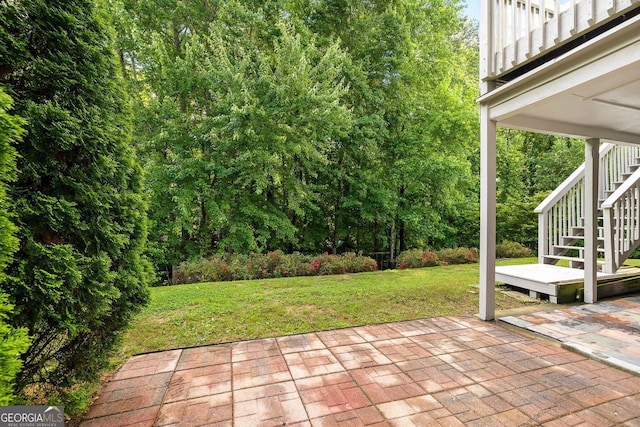 4527 Village Springs Run, Dunwoody, GA 30338 - view of patio / terrace with stairs