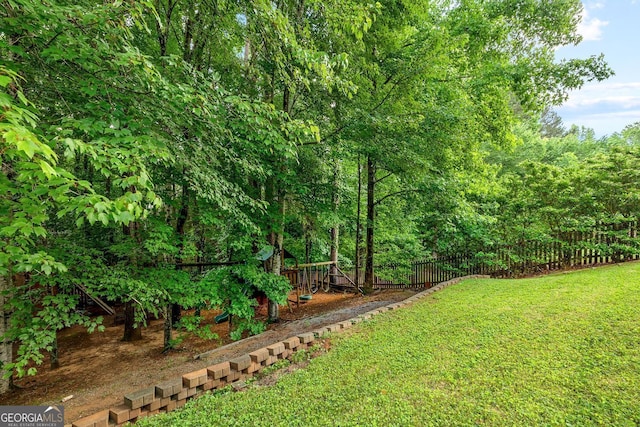 4527 Village Springs Run, Dunwoody, GA 30338 - view of yard with a playground