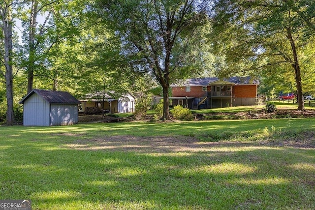 4370 Tradition Ter, Austell, GA 30106 - view of grassy yard featuring stairway and a deck