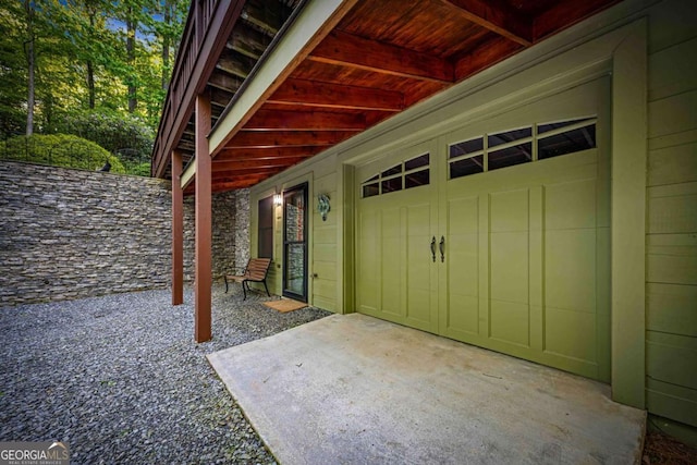 744 Dover Falls Trl, Ellijay, GA 30540 - view of patio / terrace with a garage