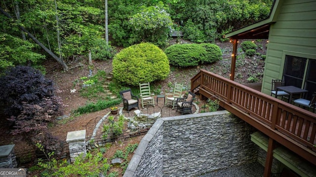 744 Dover Falls Trl, Ellijay, GA 30540 - view of yard with a patio