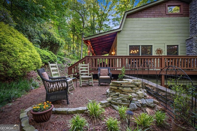 744 Dover Falls Trl, Ellijay, GA 30540 - view of patio with a deck