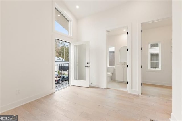 370 2nd St, Fayetteville, GA 30214 - foyer with wood finished floors, baseboards, and recessed lighting