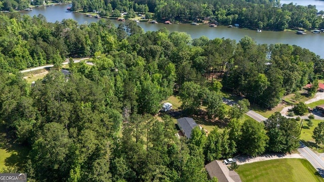 165 Forest Hill Dr, Eatonton, GA 31024 - aerial view of property's location with a large body of water and a forest