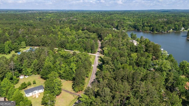 165 Forest Hill Dr, Eatonton, GA 31024 - aerial overview of property's location with a heavily wooded area and a large body of water