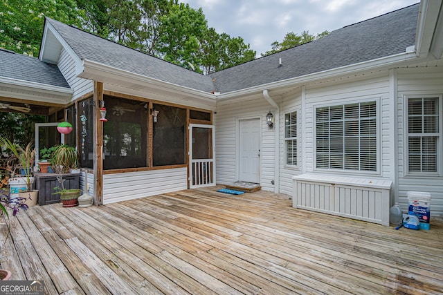 1521 Walthour Rd, Savannah, GA 31410 - deck featuring a sunroom