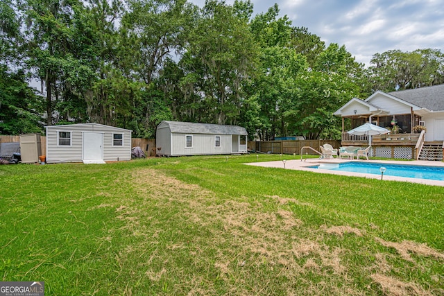 1521 Walthour Rd, Savannah, GA 31410 - view of yard with a deck and view of wooded area